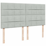 Box Spring Bed with Mattress Light Grey 200x200 cm Velvet 3291002