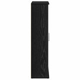 Bathroom Cabinet with Roll Holder Black 39x22x90 cm 858525