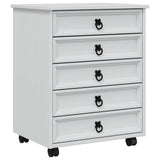 Rolling Cabinet with Drawers CORONA White 42040534