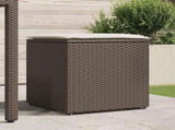 Cushion Box with Storage Brown 50 x 50 x 50 cm Poly Rattan 365409