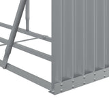 Log Holder Light Grey 180x45x100 cm Galvanised Steel 364554