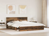 Bed Frame with Headboard Old Wood 160 x 200 cm Solid Pine Wood 3410990