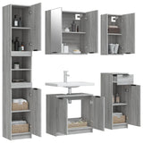5 Piece Bathroom Cabinet Set Grey Sonoma Engineered Wood 3115858