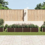 Garden Raised Bed Brown 320x80x45 cm Galvanised Steel 45716