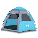 Camping Tent Cabin 4-Person Blue Quick Release 4005333