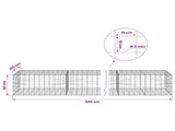 Gabion with 5 mm Wire and 10x10 cm Mesh 500x100x50 cm 3465292