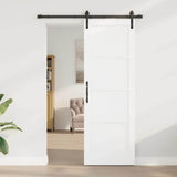 Sliding Door White 73.5 x 211 cm Solid Pine Wood 3333273