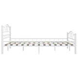 ZNTS 285305 Bed Frame White Metal 180x200 cm Super King