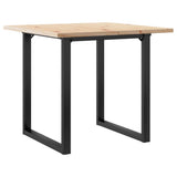 Dining Table O-Frame 80x80x75.5 cm Solid Wood Pine and Steel 3282739