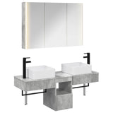 Bathroom Cabinet Set 4 pcs Concrete Grey 103.5 x 15.5 x 70 cm 3406306