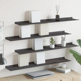 Floating Shelf Wall-mounted 4 pcs Black 100 x 18 x 2.5 cm Steel 8004045