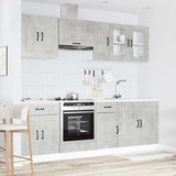 8 Piece Kitchen Cabinet Set Kalmar Concrete Grey Engineered Wood 3314825