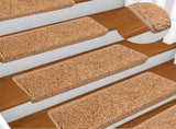 Stair Mats 15 pcs 65x21x4 cm Beige Rectangular Edge 134577