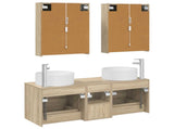 Bathroom Furniture Set 5 pcs Sonoma Oak 3407089