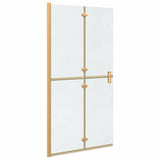 Walk-In Shower Wall Folding Gold 100 x 6.5 x 190 cm 42017972
