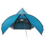 Teepee Tent 5-Person with Roof Blue and Grey 415 x 415 x 247 cm 42004012