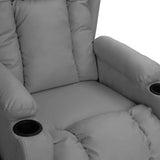 Recliner Chair Grey Faux Leather 339072