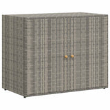 Garden Storage Cabinet Grey 100x55.5x80 cm Poly Rattan 319869
