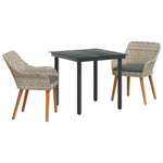 Dining Set Light grey Poly rattan 3261712