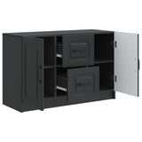 Sideboard with Drawer Black 89 x 34.5 x 57 cm Engineered Wood 895806