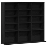 CD Cabinet Black Oak 100x23x89.5 cm Engineered Wood 862481