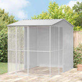 Bird Cage with Storage Grey 215 x 310 x 247 cm Galvanised Steel 3325177