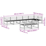 Outdoor Sofa Set 8 pcs Natural Solid Acacia Wood 3367767