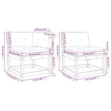 5 Piece Garden Sofa Set with Cushions White Solid Wood Pine 3216976