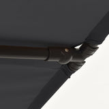Garden Parasol with Aluminium Pole 180x110 cm Black 47334