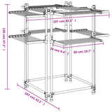 Laundry Drying Rack 107x107x120 cm Aluminium 154606