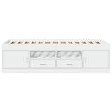 Daybed with Drawers without Mattress White 90x190 cm Single 3280251