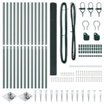 ZNTS PVC Fence Post Set Set of 2 Green PVC 25 x 1.5 m Durable 3352095