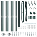 ZNTS PVC Fence Post Set Set of 2 Green PVC 25 x 1.5 m Durable 3352095