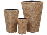 Raised Beds 3 pcs Water Hyacinth Brown 45568