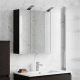 Bathroom Mirror Cabinet Black Oak 60 x 14.5 x 50 cm 889080