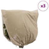 Frost Protection Plant Fleece Covers 3 pcs Beige 3.5 x 3.93 m 42021073