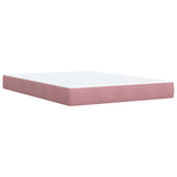 Box Spring Bed with Mattress Pink 140x190 cm Velvet 3290923