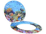 Soft-Close Toilet Seat 2 pcs Deep Sea Blue 44 x 38 cm MDF board 3414545