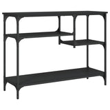 Console Table with Shelves Black 100x35x75 cm 837782