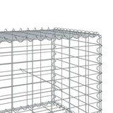 Gabion Basket with Cover 700x50x50 cm Galvanised Iron 3295138