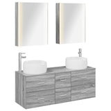 Bathroom Furniture Set 5 pcs Grey Sonoma 3407052