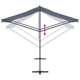 Free Standing Awning Blue and White 300x300 cm Fabric and Steel 368931