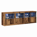 LED Sideboard Old Wood 202 x 37 x 67 cm Engineered Wood 3333112