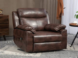 Faux Leather 70&deg Electric Riser Recliner Chair, Dark Brown T3398P343499