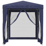 Party Tent with 4 Mesh Sidewalls Blue 2x2 m HDPE 319217