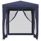 Party Tent with 4 Mesh Sidewalls Blue 2x2 m HDPE 319217