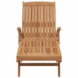 Sun lounger Folding with Cushion 2 pcs Brown Solid Teak Wood 42008013