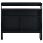 ZNTS Bar Table with 2 Table Tops Black 130x40x120 cm 280218