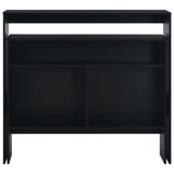 ZNTS Bar Table with 2 Table Tops Black 130x40x120 cm 280218