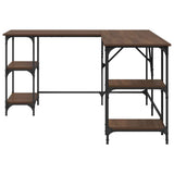 Desk Brown Oak 139x139x75 cm Engineered Wood 837596